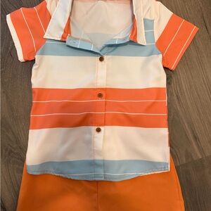 SHEIN Orange and White Garment